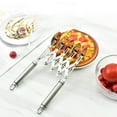 thumbnail image 5 of Stainless Steel Multi-Wheel Pie Cutter | Retractable 5-Wheel Pizza Roller | Manual Pasta Divider | Heavy-Duty Metal Slicer | Precise Cutting Tool | 1 Pc | 27.8x6.2cm, 5 of 9