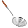 thumbnail image 3 of Colador de cocina chino de acero inoxidable con filtro antifugas y cuchara ranurada para alimentos, 3 of 7