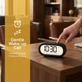 thumbnail image 6 of REGALWOVEN Loud Alarm Clock for Heavy Sleepers Three Alarms Battery Powered, Large LED Display for Bedroom, Dorm Room Black 5.9"L x 1.77"W x 2.75"H, 6 of 7