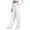 White, variant on Yuanlong Womens Pants Pure Color Smocked Elastic Waist Straight Wide Lined Sweatpants Winter Sporty Trousers With Pockets