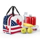 thumbnail image 5 of Fotbe USA Canada Flag Bolsa Térmica con Estampado y Forro de Aluminio Grueso Bolsa de Almuerzo con Bolsillo Frontal para Hombres y Mujeres, Ideal para Trabajo, Escuela, 5 of 8