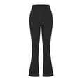 thumbnail image 4 of Womens Pants Knitted Pull Slim Flare Casual Temperament Solid Color Trousers, 4 of 5