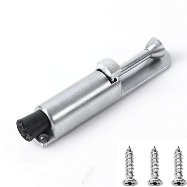 Tope de puerta con palanca, retenedor, Tope de puerta con resorte, Tope de puerta de metal con control de pie para mantener la puerta estable con tornillos brillar Electrónica