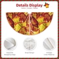 thumbnail image 3 of Fotbe Autumn Mosaic Maple Leaves Pattern Christmas Tree Skirt, Tree Skirts Plush Christmas Decorations, Christmas Tree Skirts Xmas Decorations Holiday Party Decor-36", 3 of 6