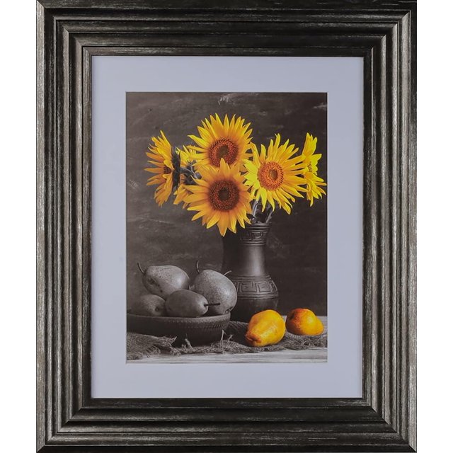 Marco de fotos moderno contemporáneo de poliestireno de 20 x 26 en gris carbón de Wholesaleartsframes-Com Serie 1181 Fabricado en