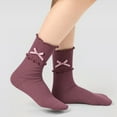 thumbnail image 2 of sususu Cozy Socks Bulk,Girls Bow Lace Knee High Socks Soft Comfortable Stretchable Stockings for Everyday School Wear, 2 of 5