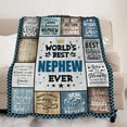 thumbnail image 2 of MMYGU Nephew Gifts from Aunt Uncle Birthday Gifts for Nephew Adult Nephew Nephew Gifts for Fathers Day Nephew Blanket 60x80in, 2 of 6
