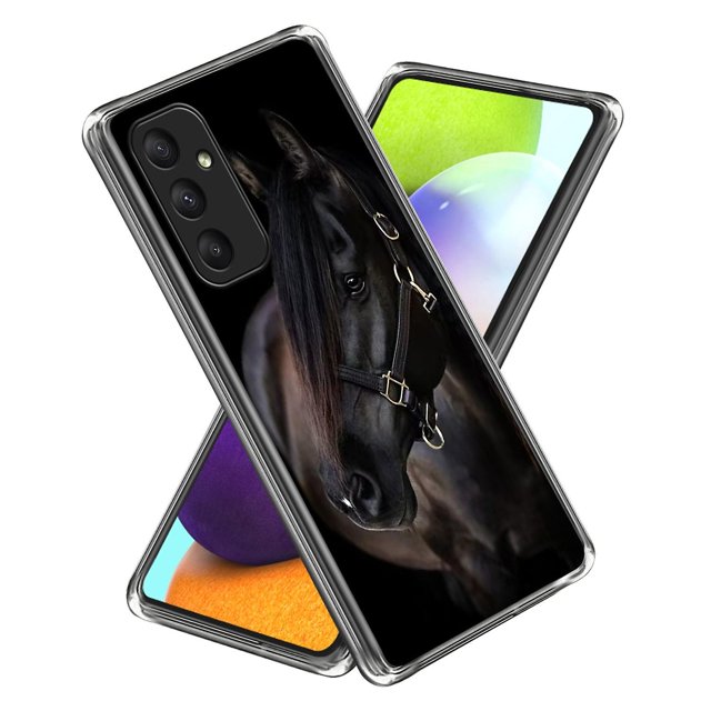 KAIYANG Funda protectora de TPU con estampado de patrón para Samsung Galaxy A15 4G/5G - Estilo Príncipe Caballo Negro H Samsung Galaxy A15 4G Multicolor