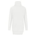 thumbnail image 5 of Bnwani Womens Turtleneck Sweaters Long Sleeve Knit Top Solid Color Pullover White Casual Sweaters for Women Size M(US:6), 5 of 6