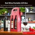 thumbnail image 3 of Langgg Stylish And Practical Handheld Red Wine Box For On Go Wine Lovers These Wine Matte Red, 3 of 6