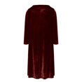 thumbnail image 5 of Meichang Women's Fall Winter Vintage Velvet Dress Long Sleeve Crew Neck Cocktail Dresses Flowy Long Wedding Guest Dress Mother Of The Bride Dresses for Wedding, 5 of 6