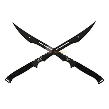 Swordmaster - 27 Stainless Steel Dual Full Blade Black Sword Machete with Sheath