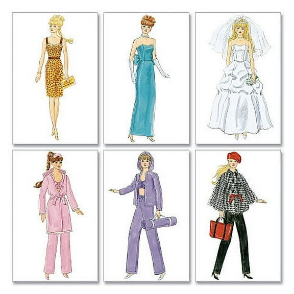 McCall's Patterns M6258 Fashion Clothes for 11-Inch Doll, One Size Only