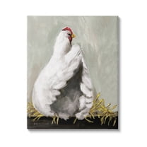 Stupell Country Hen Farm Animal Animals & Insects Painting Gallery Wrapped Canvas Print Wall Art