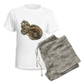 thumbnail image 5 of CafePress - Gold Norse Dragon Women's Light Pajamas - Women's Short Sleeve Print T-Shirt and Pants Light Cotton Pajama Set, 5 of 7