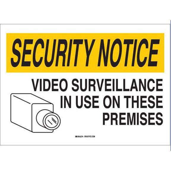 Brady 95496 Security Notice Sign