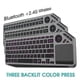 thumbnail image 2 of Bluetooth Wireless Keyboard with Touchpad 7-Colors Backlit 2.4G Rechargeable Trackpad Keyboard for Smart TV, 2 of 5