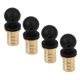 thumbnail image 5 of DEEPCRAFF 4Ud Tapones Para Botella De Vino En Estilo Calabaza Con Boca De Latón Para Bar Y Hogar, 5 of 8