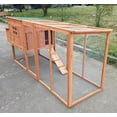 Chicken Coop Large 95" Deluxe Solid wood Hen Chicken Cage House Coop Huge with Run nesting box