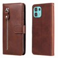 thumbnail image 1 of Estuche de Cuero PU con Cierre para Motorola Edge 20 Lite , Funda Protectora con Billetera y Correa, 1 of 6