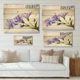 thumbnail image 4 of Designart 'Blue Wildflowers With Leaves II' Traditional Print on Natural Pine Wood, 4 of 5