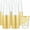 10-Gold-100, variant on Heavy Duty Plastic Cups, 9 oz, Gold Rimmed, Clear, 100 Count, BPA Free, Disposable, for Party & Wedding