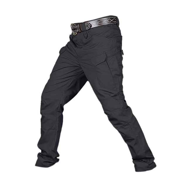 Moda para hombre Streetwear Casual Harem Jogger pantalones para caminar al Black_L jinwen Pantalones tipo cargo