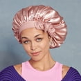 thumbnail image 3 of KISS Colors & Care Silky Satin Tie Band Edge Bonnet, 24” Edge Band, XL, Dust Pink, 3 of 11