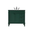 thumbnail image 3 of 36 inch single bathroom vanity in green, 3 of 8