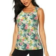thumbnail image 3 of Goofa Tropical Flowers Printed Womens Workout Tops for Women Sleeveless Yoga Shirts Athletic Running Tank Tops Sleeveless Gym Clothes Workout Apparel-Large, 3 of 9