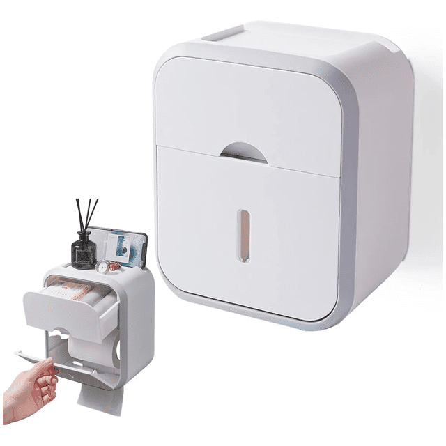 Higiénico Con Soporte Cajon Despachador Dispensador De Papel Xtellar blanco