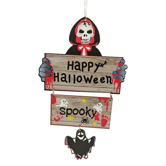 pdqouc Hallow-een Party Supplies Halloween Atmosphere Halloween Wooden Decorations Halloween Pumpkin Skeleton Bat Party Scene Wooden Decoration 2024 Trendy Popular Holiday Decor Props