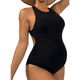 thumbnail image 2 of Traje de Baño Bikini de Playa de una Pieza Negro L, 2 of 7