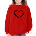 thumbnail image 2 of Mercatoo Girls' Sweatshirts Heart Graphic Oversized Crewneck Long Sleeve Casual Comfy School Aesthetic Outfits Kid Fall Winter Clothes, 2 of 7