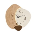 thumbnail image 4 of Reloj de pared nórdico, reloj decorativo para decoración del hogar, reloj colgante de pared fácil de leer, decoración de pared simple para oficina, marrón, 4 of 8