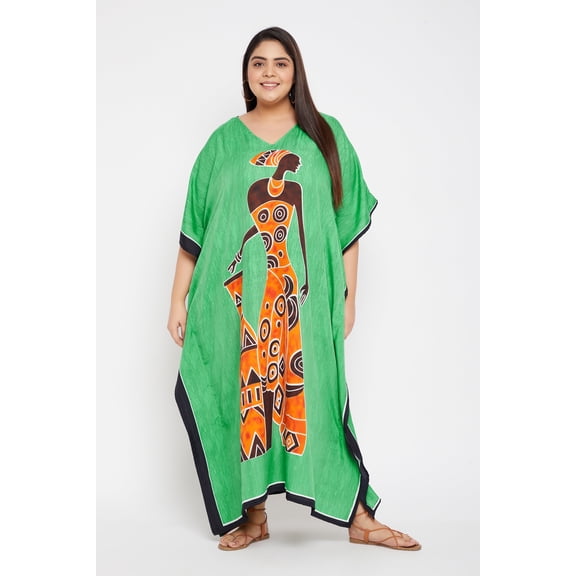 Oussum Women Plus Size Kaftans Polyester Long Maxi Caftan Gown Evening Casual Dress Online