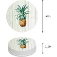 thumbnail image 1 of RYLABLUE Pineapple Set of 8 Round Coaster for Drinks, Absorbent Ceramic Stone Coasters Cup Mat with Cork Base for Home Kitchen Room Coffee Table Bar Decor, 1 of 5