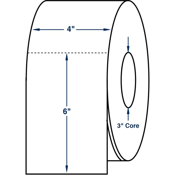 Compulabel 521022, 4" x 6" Direct Thermal Tags