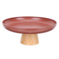 thumbnail image 1 of Footed Cake Tray Wood Cake Holder Food Foretaste Plate Footed Display Plate, 1 of 9