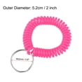 thumbnail image 2 of Unique Bargains Plastic Wrist Coil Keyring Stretchable Spiral Keychain, Rose Red 5 Pack, 2 of 5