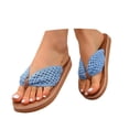 thumbnail image 3 of jiaxiM Comfy Flip Flops for Women Thong Sandals for Women Flexible House Slippers Non- Cute Sandals for Women Thick Sole Orthofeet Shoes for Women, 3 of 9