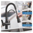 thumbnail image 3 of Filter Kitchen Faucet Brushed Nickel Brass Kitchen Faucet With Pure Water Pull Out Style Kitchen Faucet Rotatble Hot Cold Crane ,Effortless Installation, 3 of 7