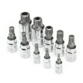 thumbnail image 3 of 10pcs/set 12 Point Socket Anti Rust Triple Square XZN Spline Bit Socket Ratchets, 3 of 7