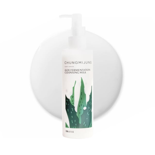 CHUNGMIJUNG Leche limpiadora de fermentación de aloe Limpiador suave para la cara Hidratante Calmante Extracto de hoja de aloe barbadensis Todo tipo de piel Cuidado de la piel coreano 6.76 fl.oz. / 20