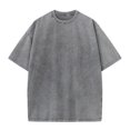thumbnail image 6 of 230G Cotton American Large Size T Shirts Men Summer Vintage Clothes Washed Tees Casual Short Sleeve Basic Male Tops, 6 of 9