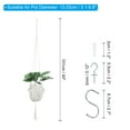 thumbnail image 2 of Uxcell Macrame Hanging Planter, 2 Pack 40" Plant Holders for Indoor Decor, White, 2 of 5