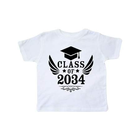 

Inktastic Class of 2034 with Graduation Cap and Wings Gift Toddler Boy or Toddler Girl T-Shirt