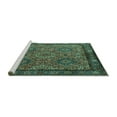 thumbnail image 2 of Ahgly Company Machine Washable Indoor Round Persian Turquoise Blue Traditional Area Rugs, 7' Round, 2 of 4