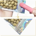 thumbnail image 5 of 50pcs Holographic Mylar Bags 8x12 inch, Resealable Foil Zip Pouch Smell Proof Baggies for Packaging Products Samples Food Storage, 5 of 5