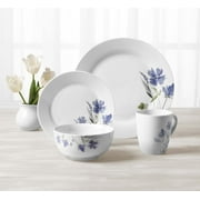 Tabletops Gallery 16 Piece Wildflower Round Floral Porcelain Dinnerware Set, Service for 4